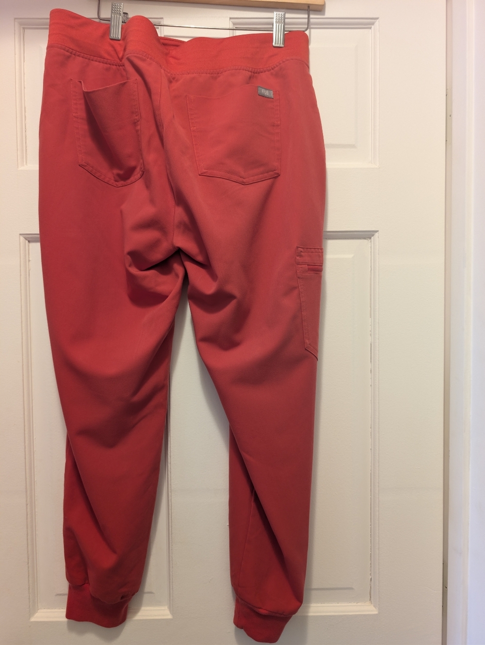 Figs Women Joggers, Red- Raspberry Color Medium Petite - Picture 3 of 6
